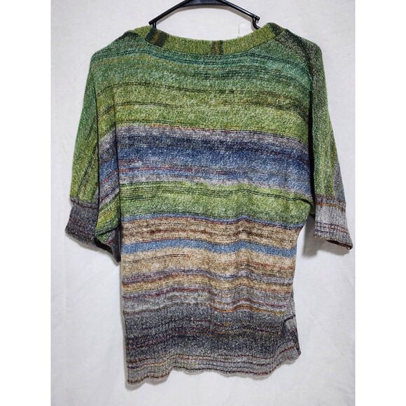 Lea & Nicole Women's Blue and Green Jumper Size medium - Picture 3 of 3